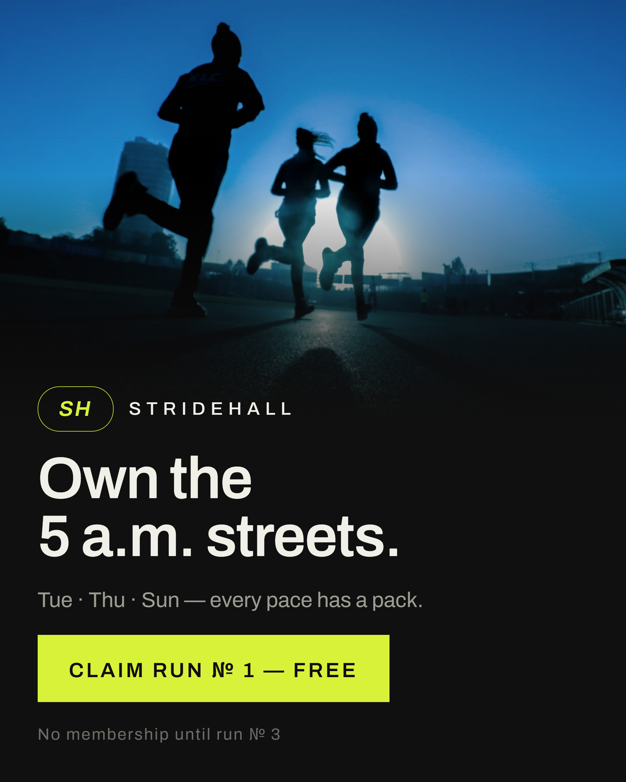 D · STRIDEHALL 跑團 · 會籍轉化 · 1080 × 1350